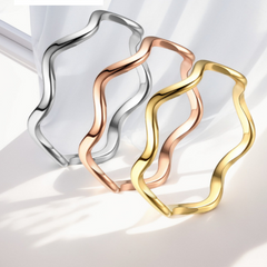 Wavy Steel Ring