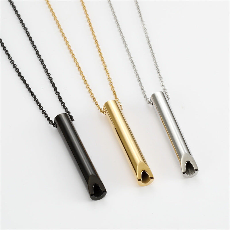 Titanium Steel Whistle Necklace
