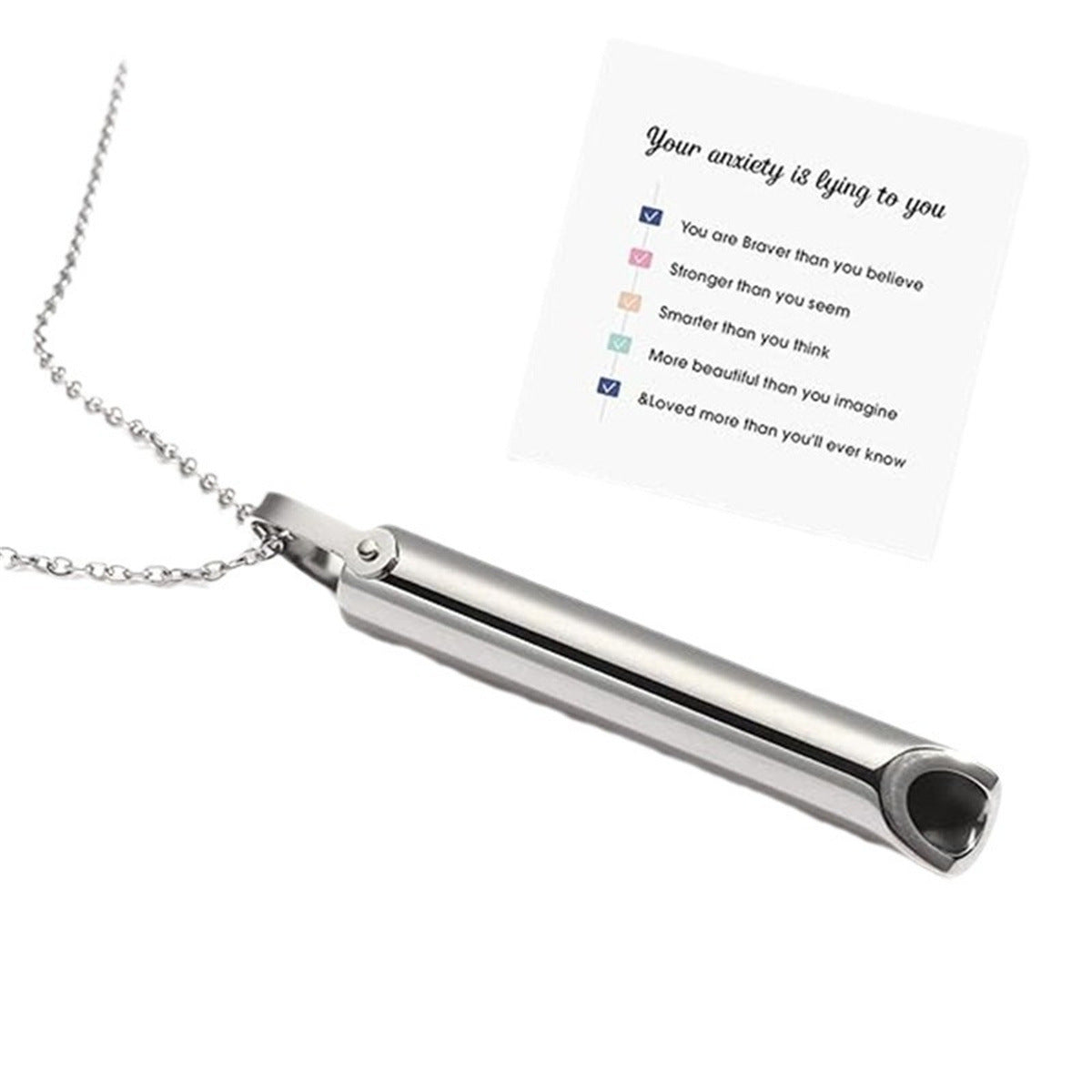 Titanium Steel Whistle Necklace