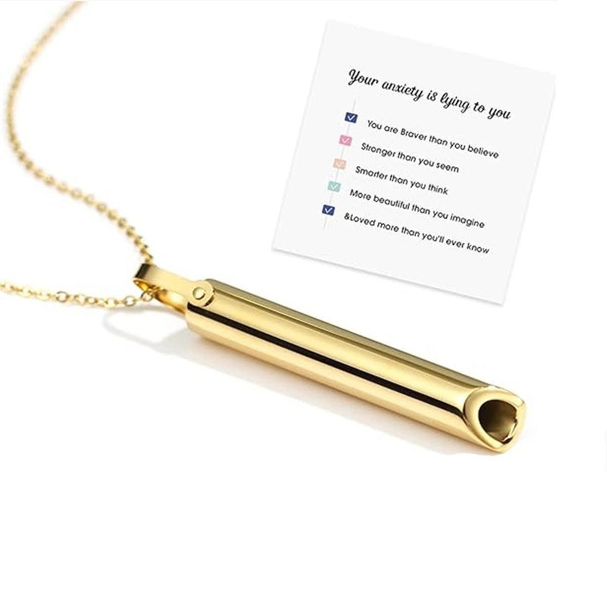 Titanium Steel Whistle Necklace