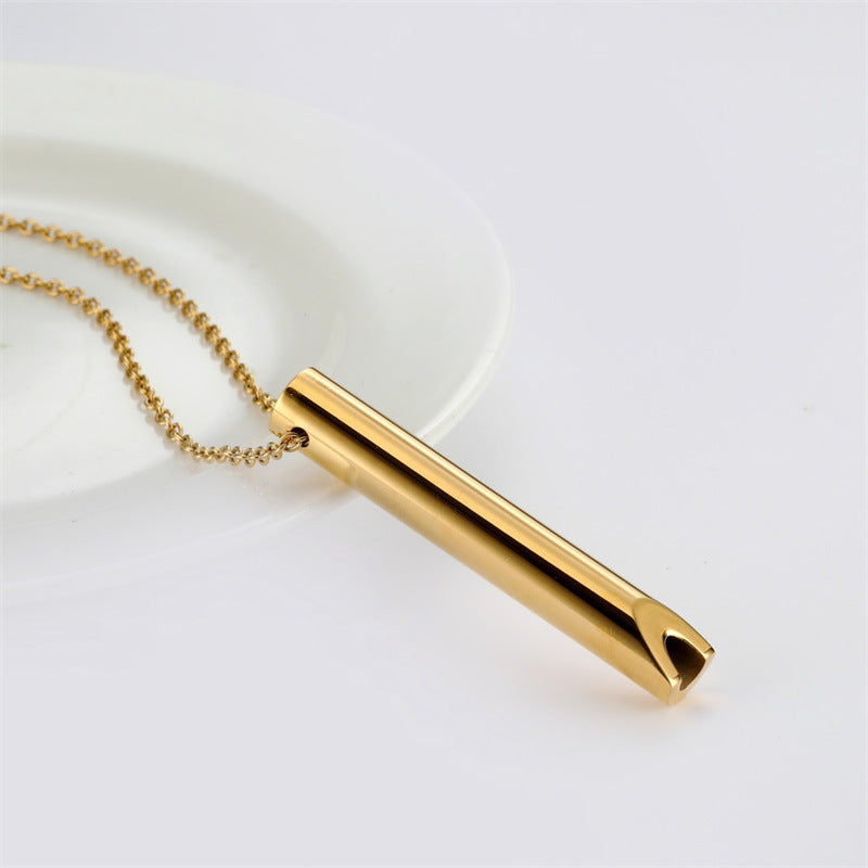 Titanium Steel Whistle Necklace