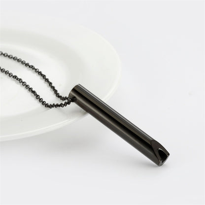 Titanium Steel Whistle Necklace