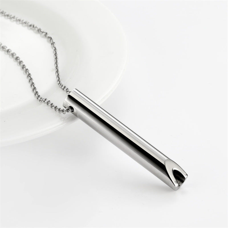 Titanium Steel Whistle Necklace