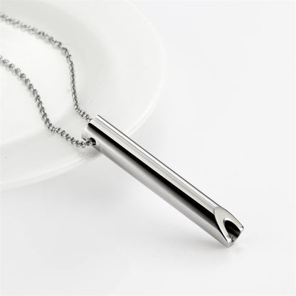Titanium Steel Whistle Necklace