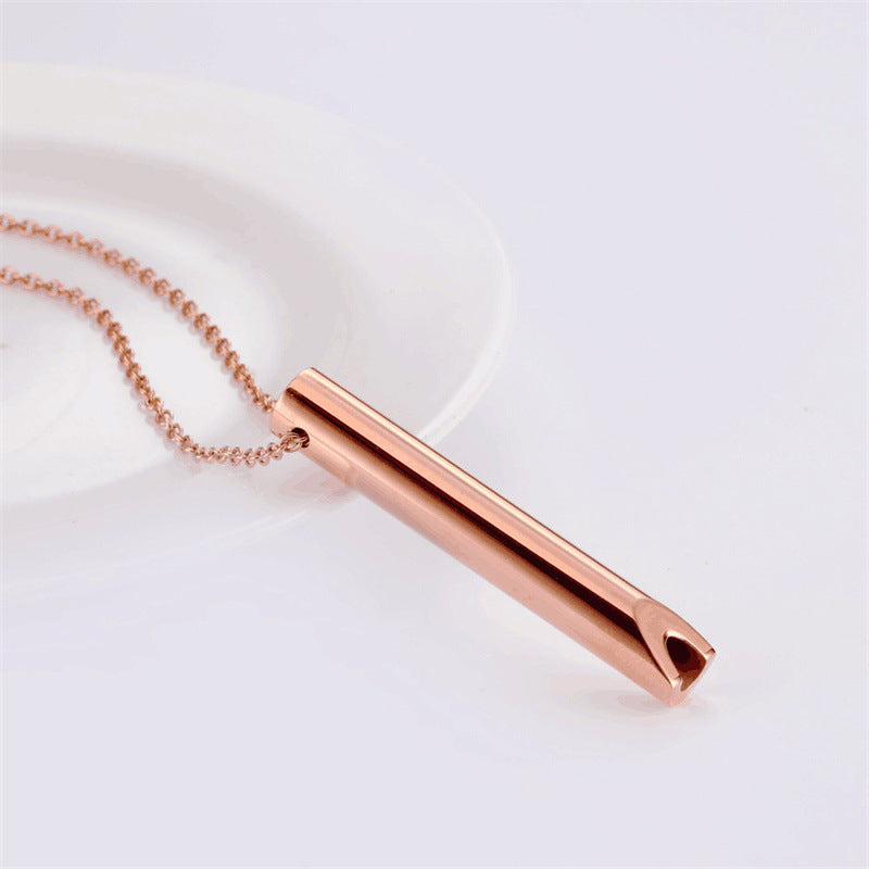 Titanium Steel Whistle Necklace