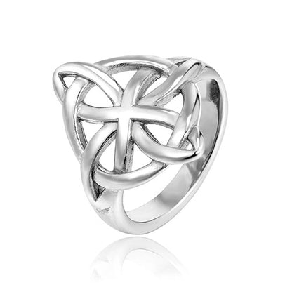 Titanium Steel Woven Celtic Ring