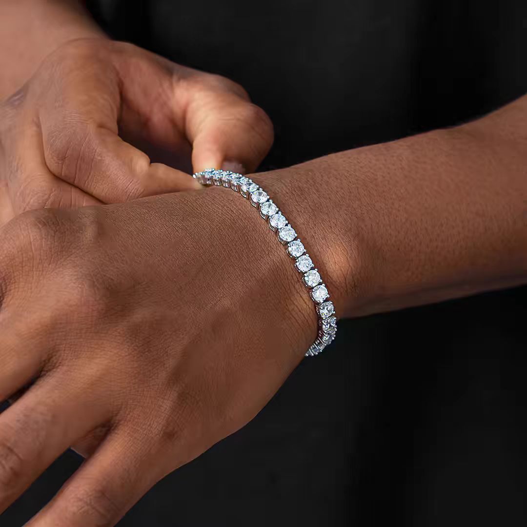 Titanium Steel Zircon Tennis Bracelet