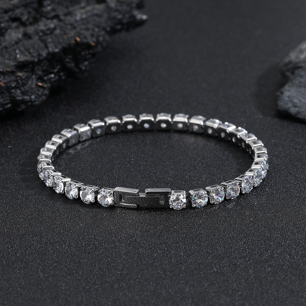 Titanium Steel Zircon Tennis Bracelet