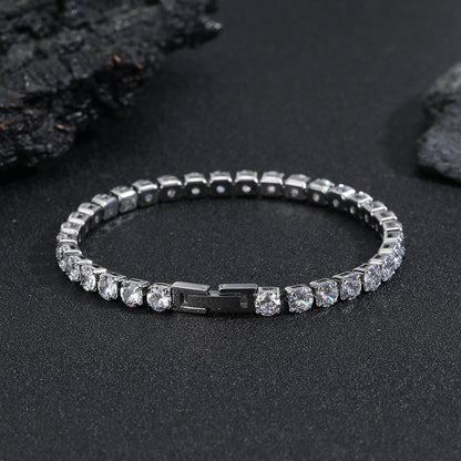 Titanium Steel Zircon Tennis Bracelet