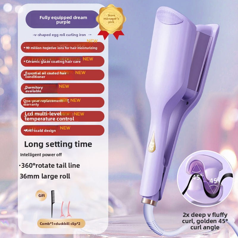 Titanium Tourmaline Hair Curling Iron with Negative Ion Technology