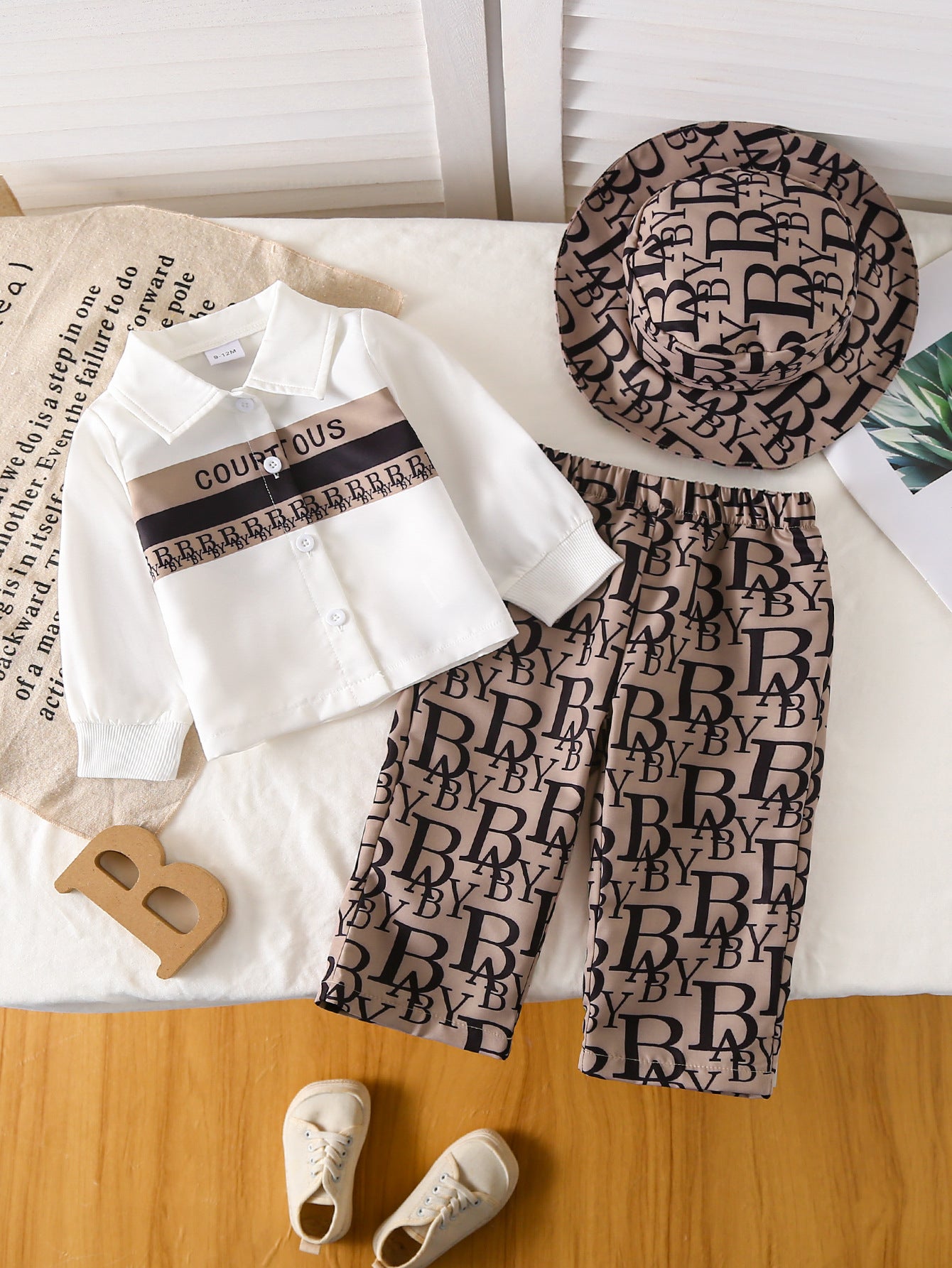 Toddler Short-Sleeve Outfit Set with Hat