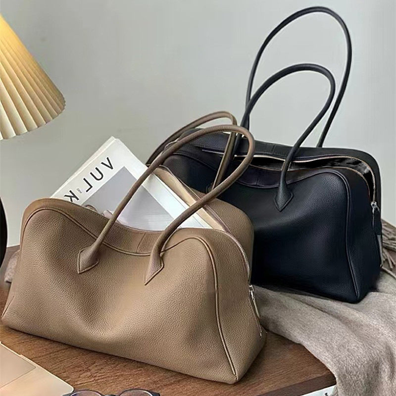 Togo Leather Boston Bag