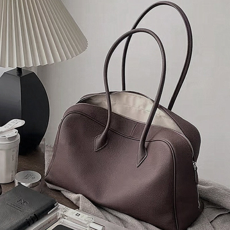 Togo Leather Boston Bag