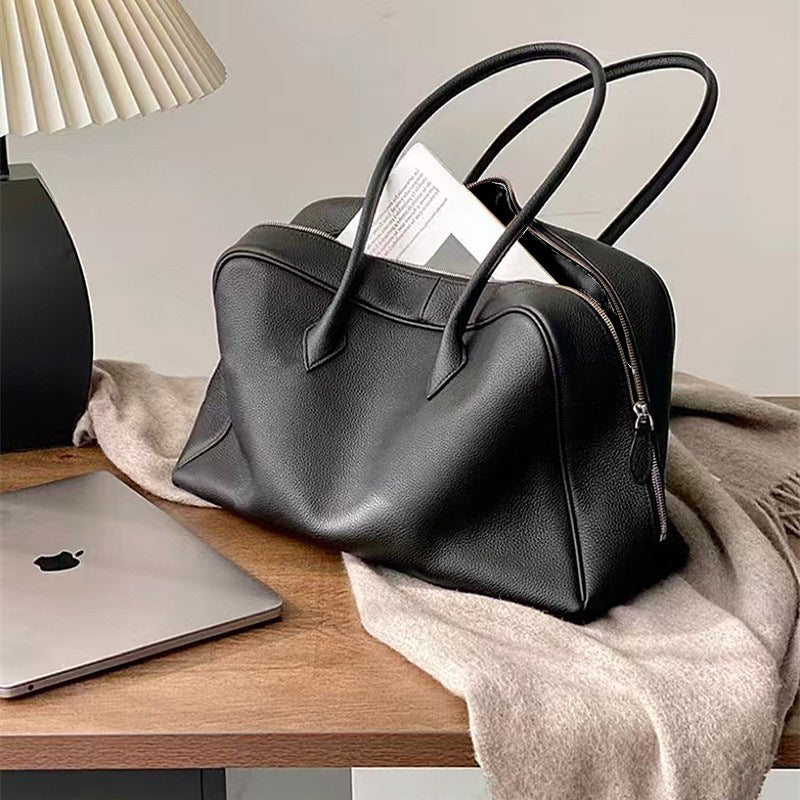 Togo Leather Boston Bag