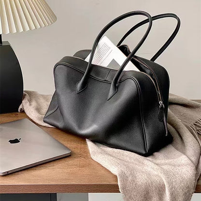 Togo Leather Boston Bag