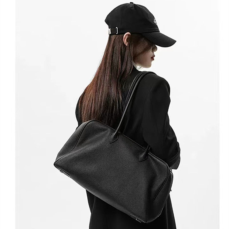 Togo Leather Boston Bag