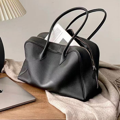 Togo Leather Boston Bag