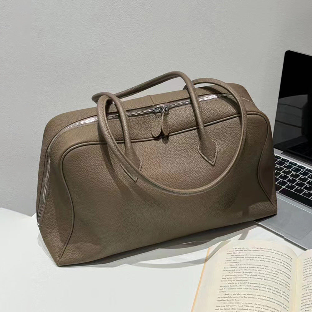 Togo Leather Boston Bag
