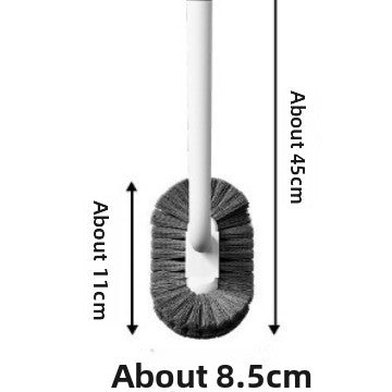 Toilet brush with grooves and long handle
