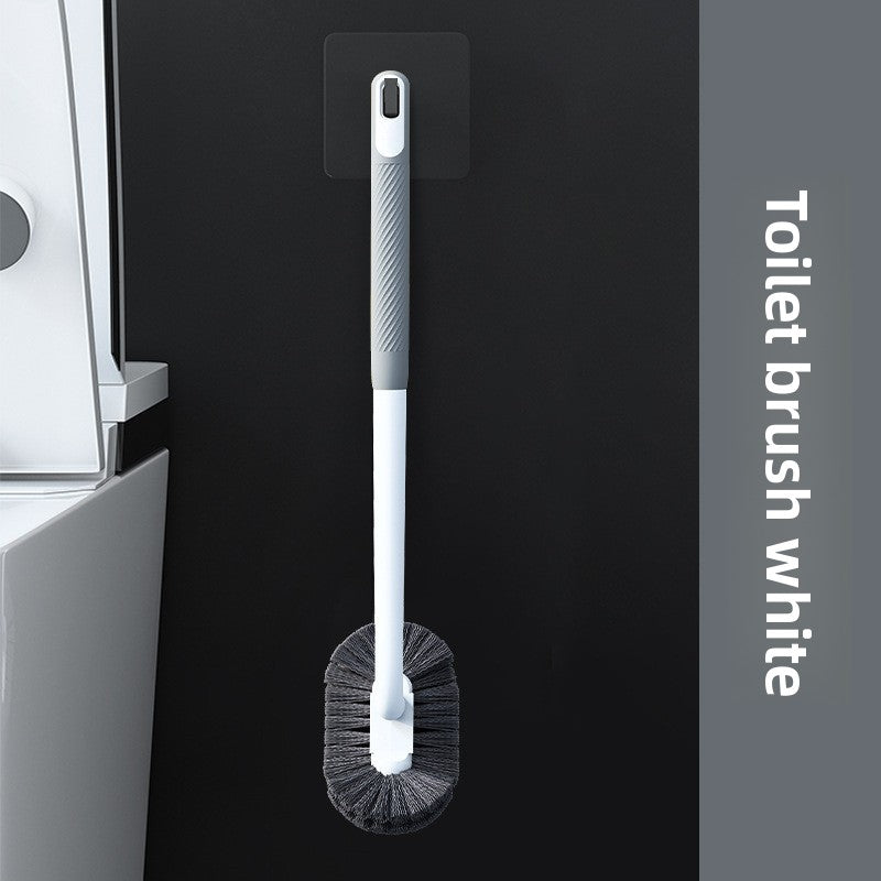 Toilet brush with grooves and long handle
