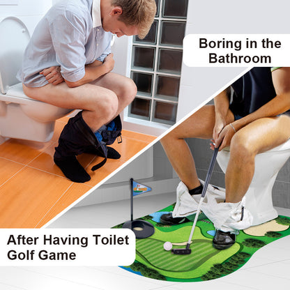 Toilet golf ball set