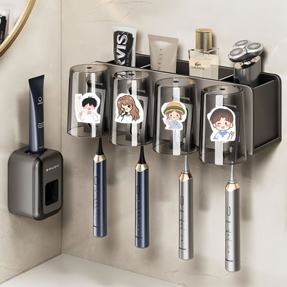 Toothbrush holder without drilling holes