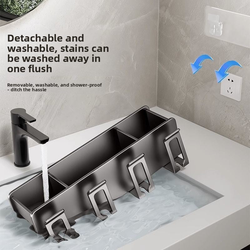 Toothbrush holder without drilling holes