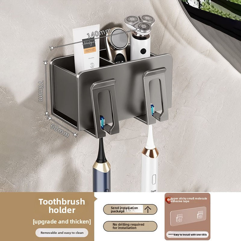 Toothbrush holder without drilling holes