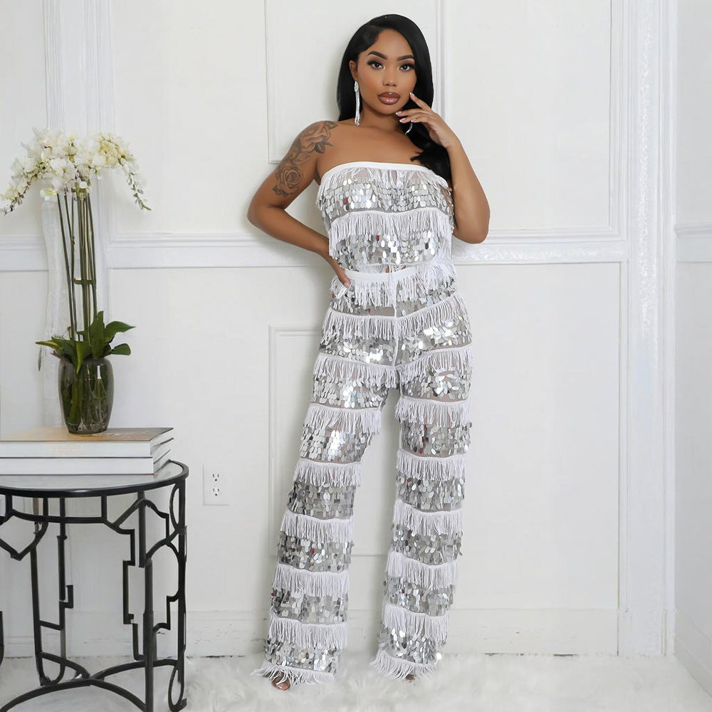 Top and Loose Pants Two Piece Set
