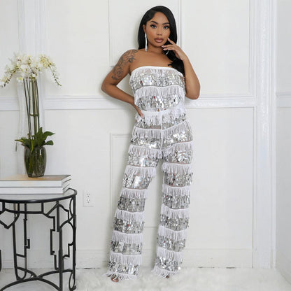Top and Loose Pants Two Piece Set