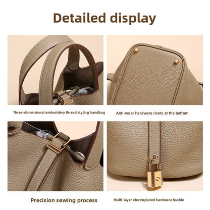 Top-grade genuine leather women's bag made of high-end cowhide