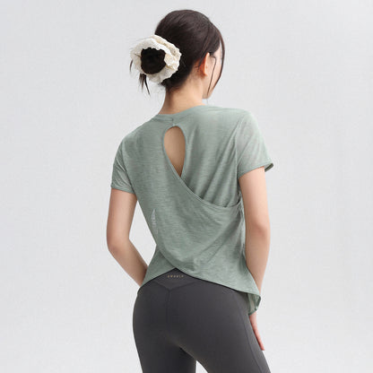 Top Pilates Fitness Short Sleeve Summer
