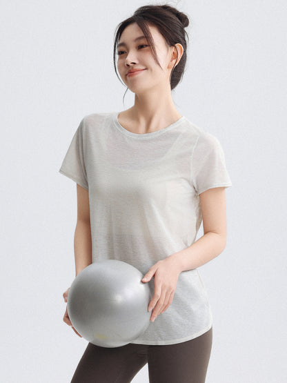 Top Pilates Fitness Short Sleeve Summer