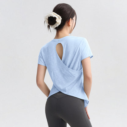 Top Pilates Fitness Short Sleeve Summer