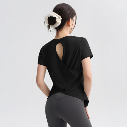 Top Pilates Fitness Short Sleeve Summer