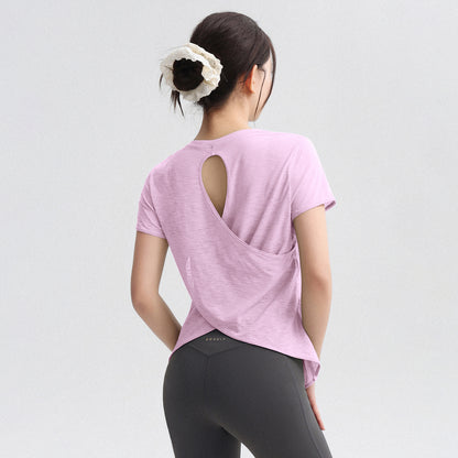 Top Pilates Fitness Short Sleeve Summer