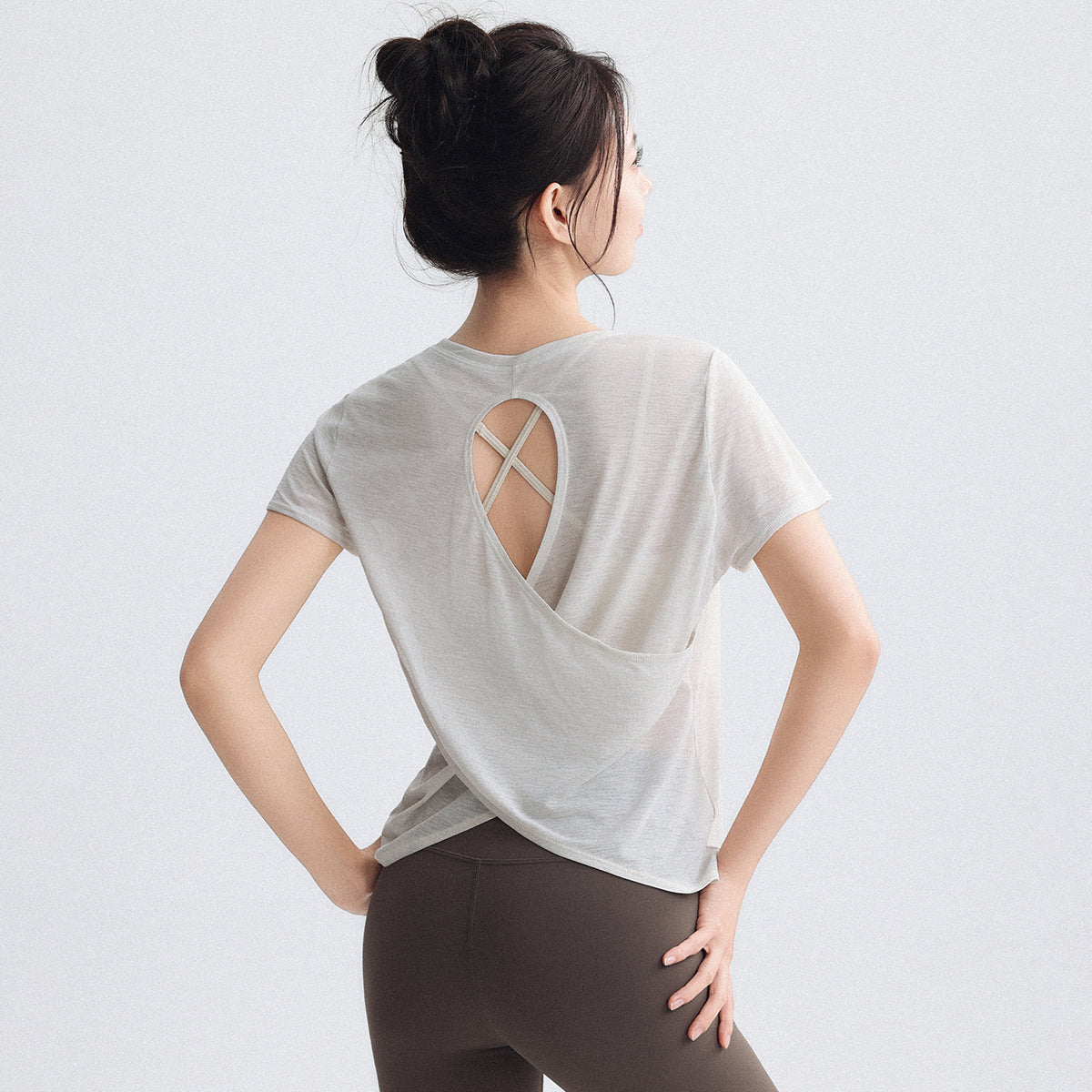 Top Pilates Fitness Short Sleeve Summer