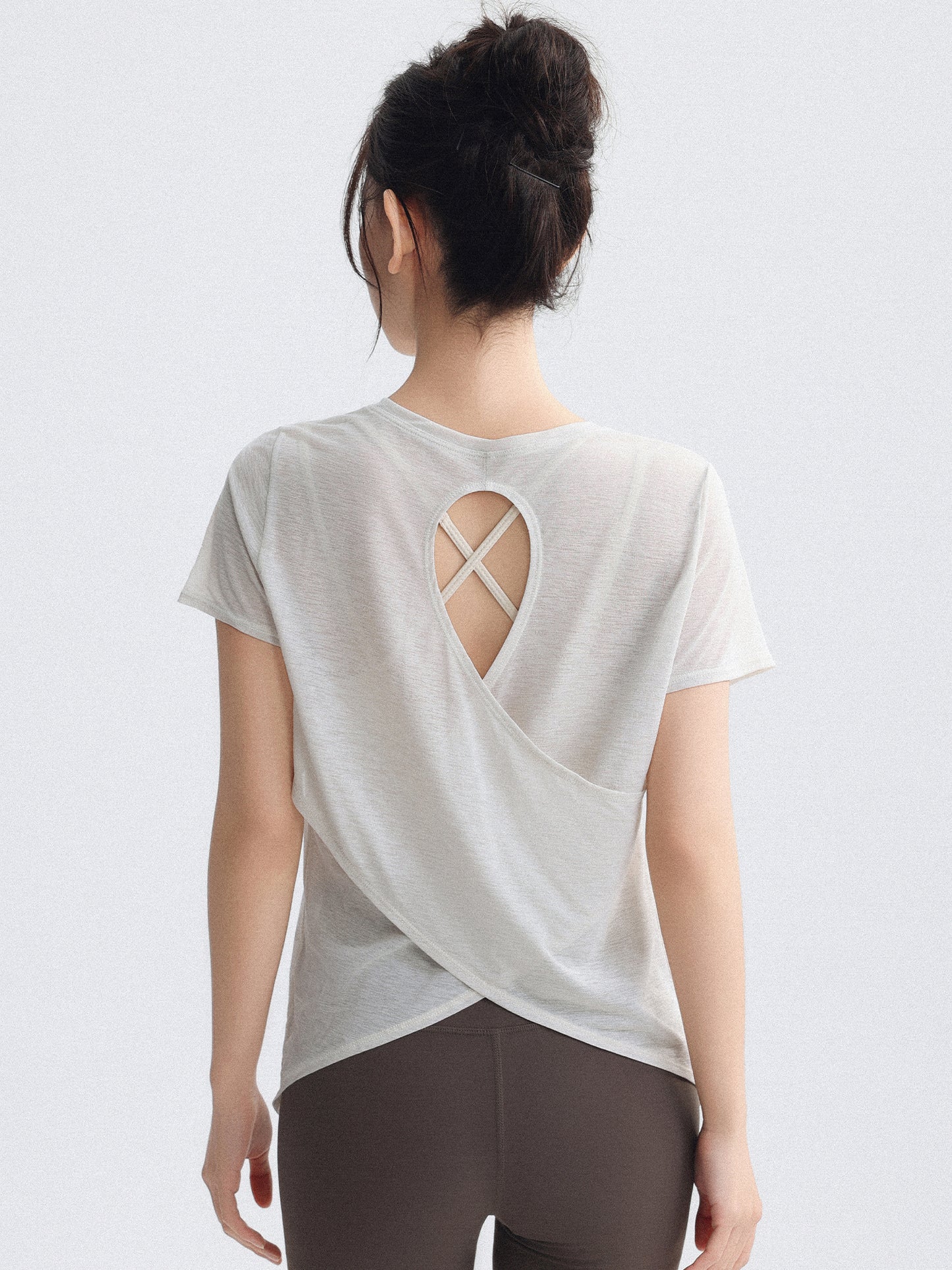 Top Pilates Fitness Short Sleeve Summer