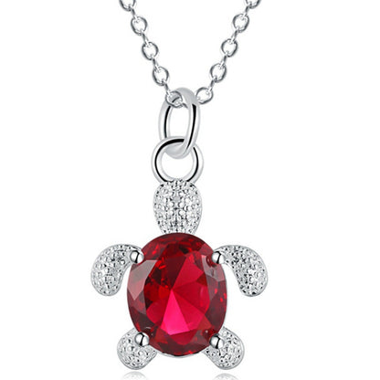 Tortoise Crystal Necklace and Earrings Set