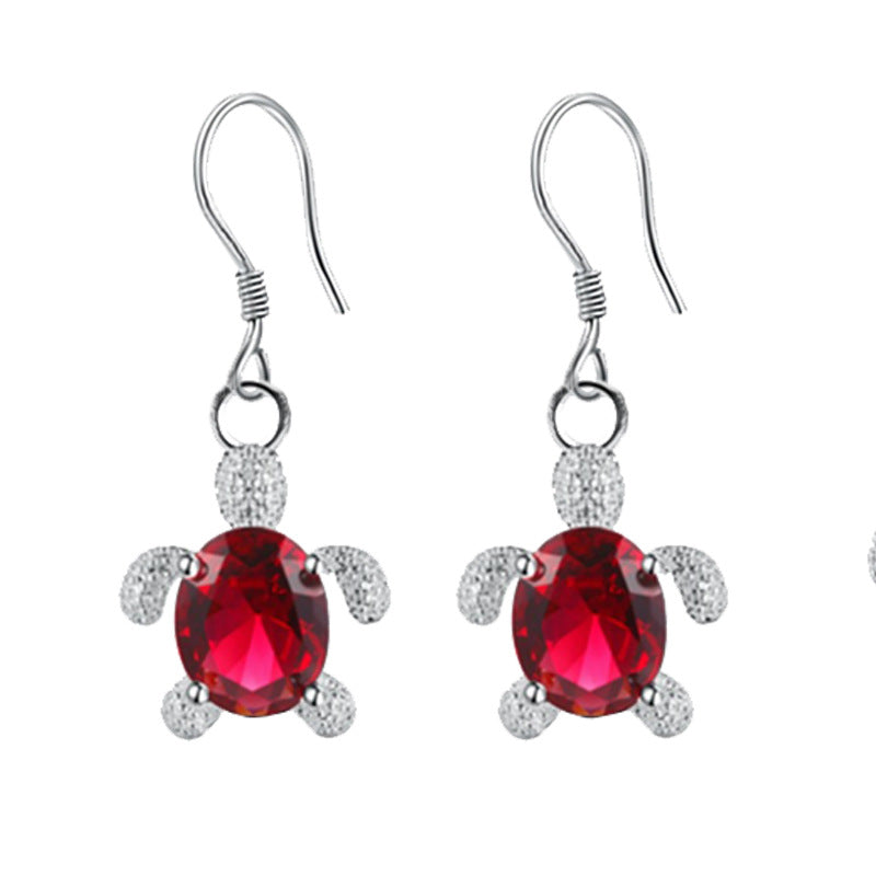 Tortoise Crystal Necklace and Earrings Set