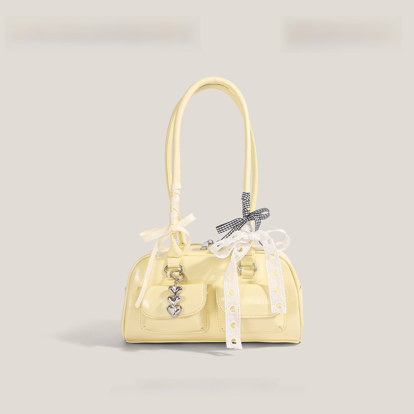 Tote Bag with Silk Scarf Pendant