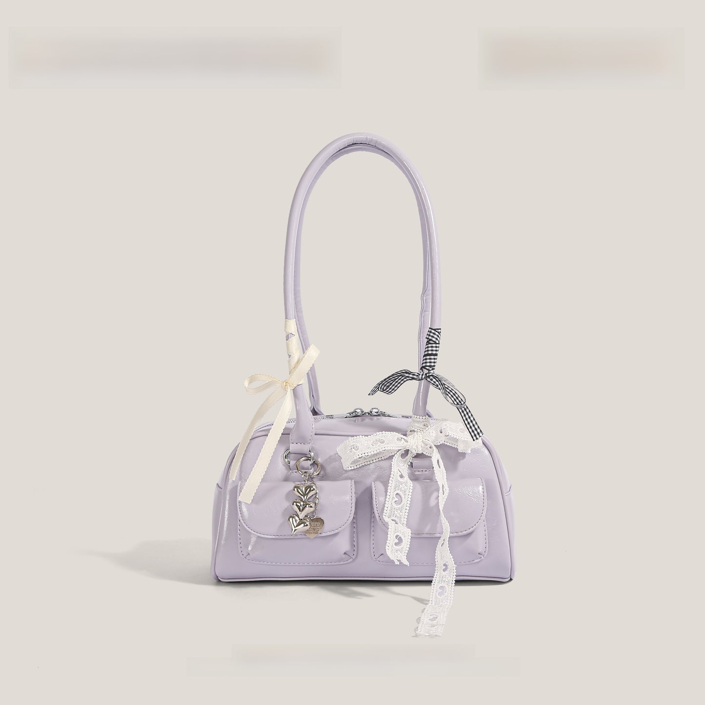 Tote Bag with Silk Scarf Pendant