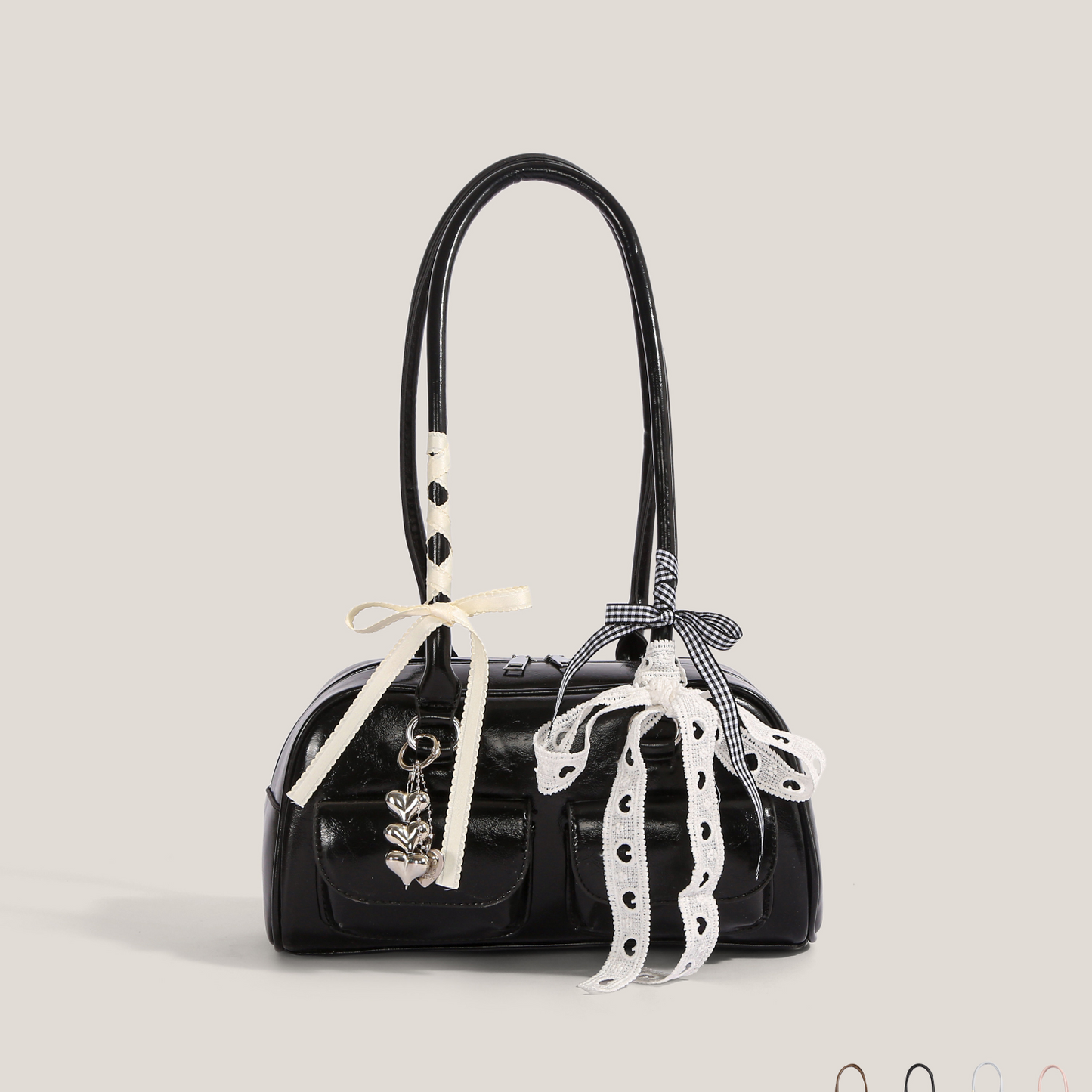 Tote Bag with Silk Scarf Pendant