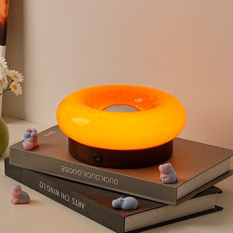 Touch Control Rechargeable Donut Table Lamp