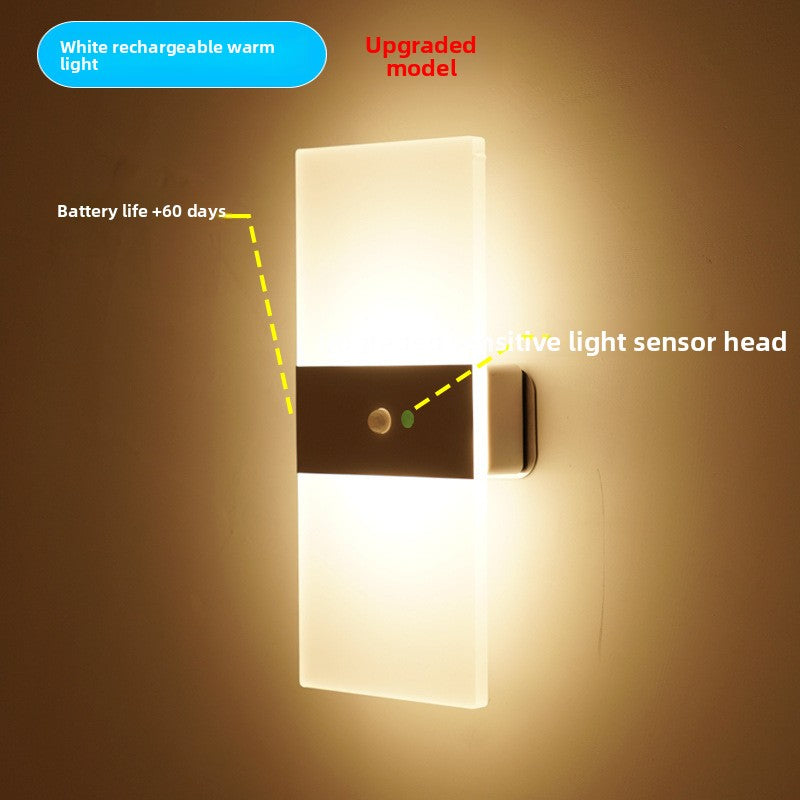 Touch-sensitive wall lamp for bedroom bedside lamp