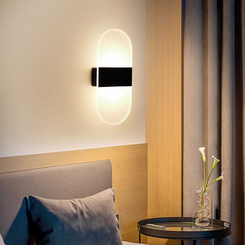 Touch-sensitive wall lamp for bedroom bedside lamp