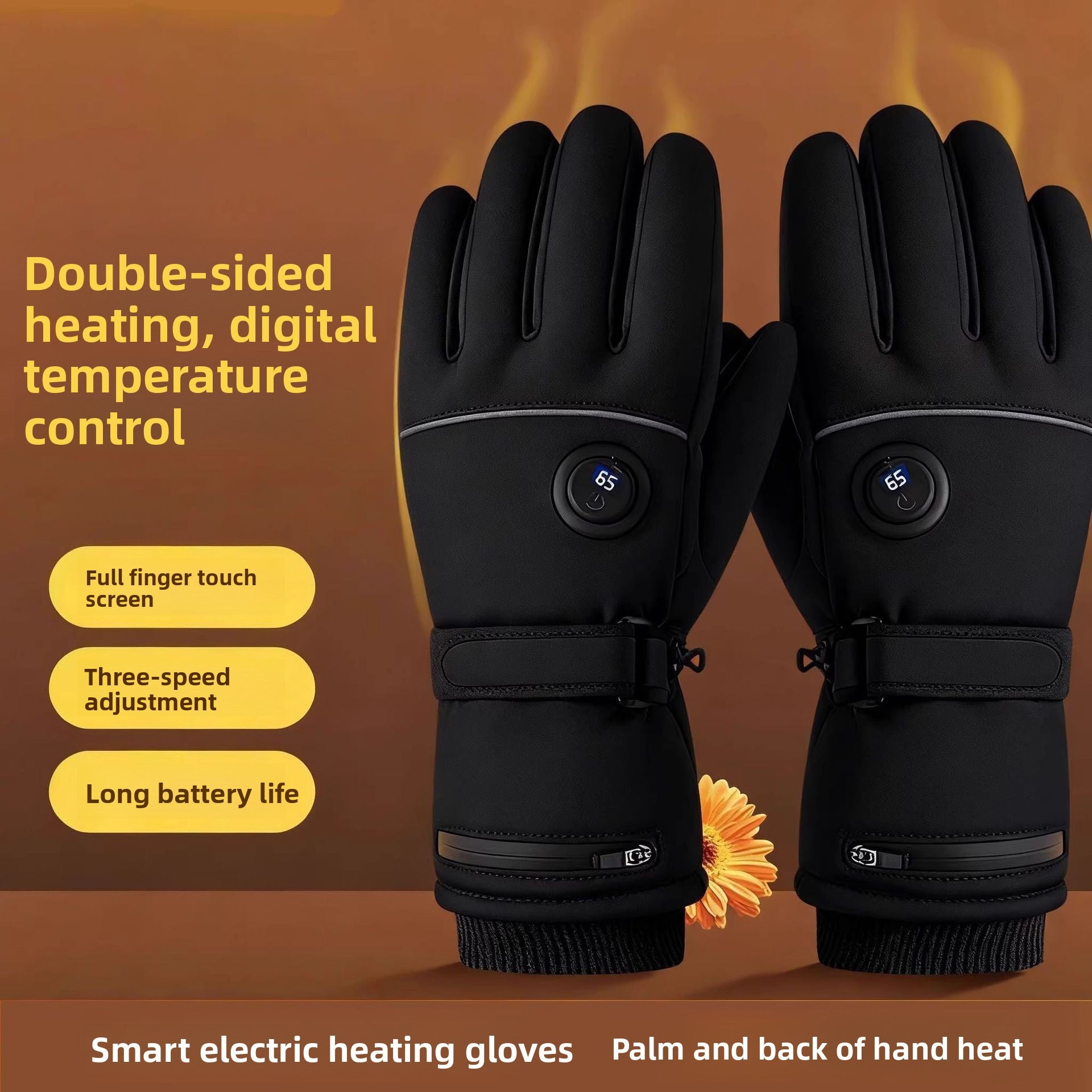 Touchscreen warming gloves