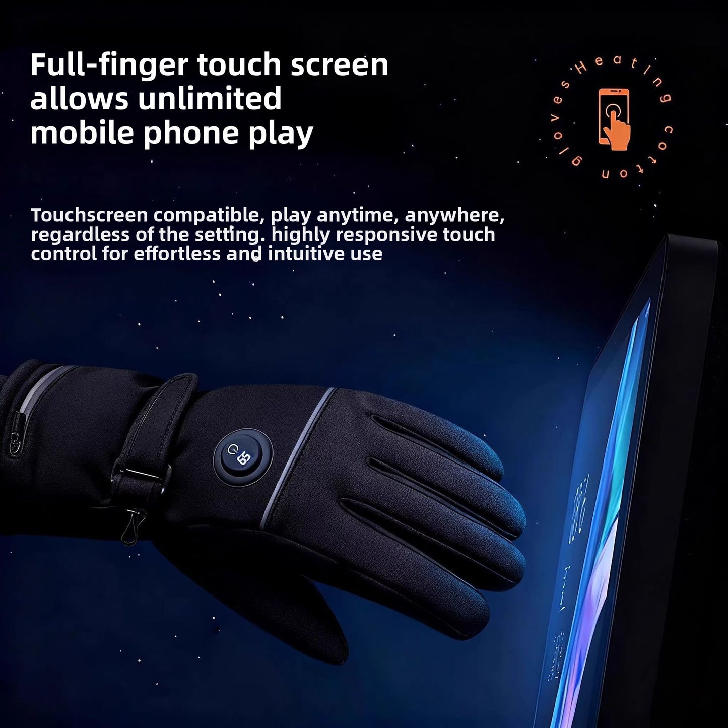 Touchscreen warming gloves