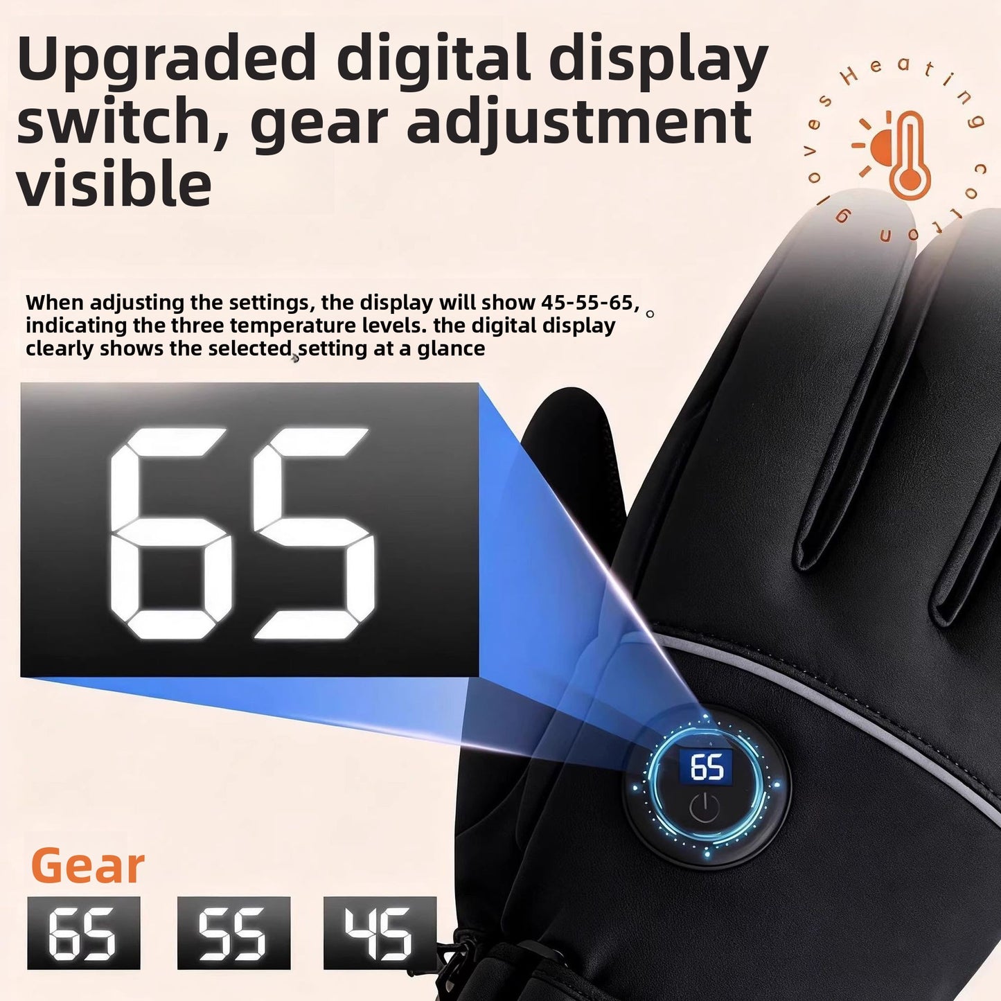 Touchscreen warming gloves