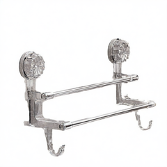 Double bar towel rack Transparent short